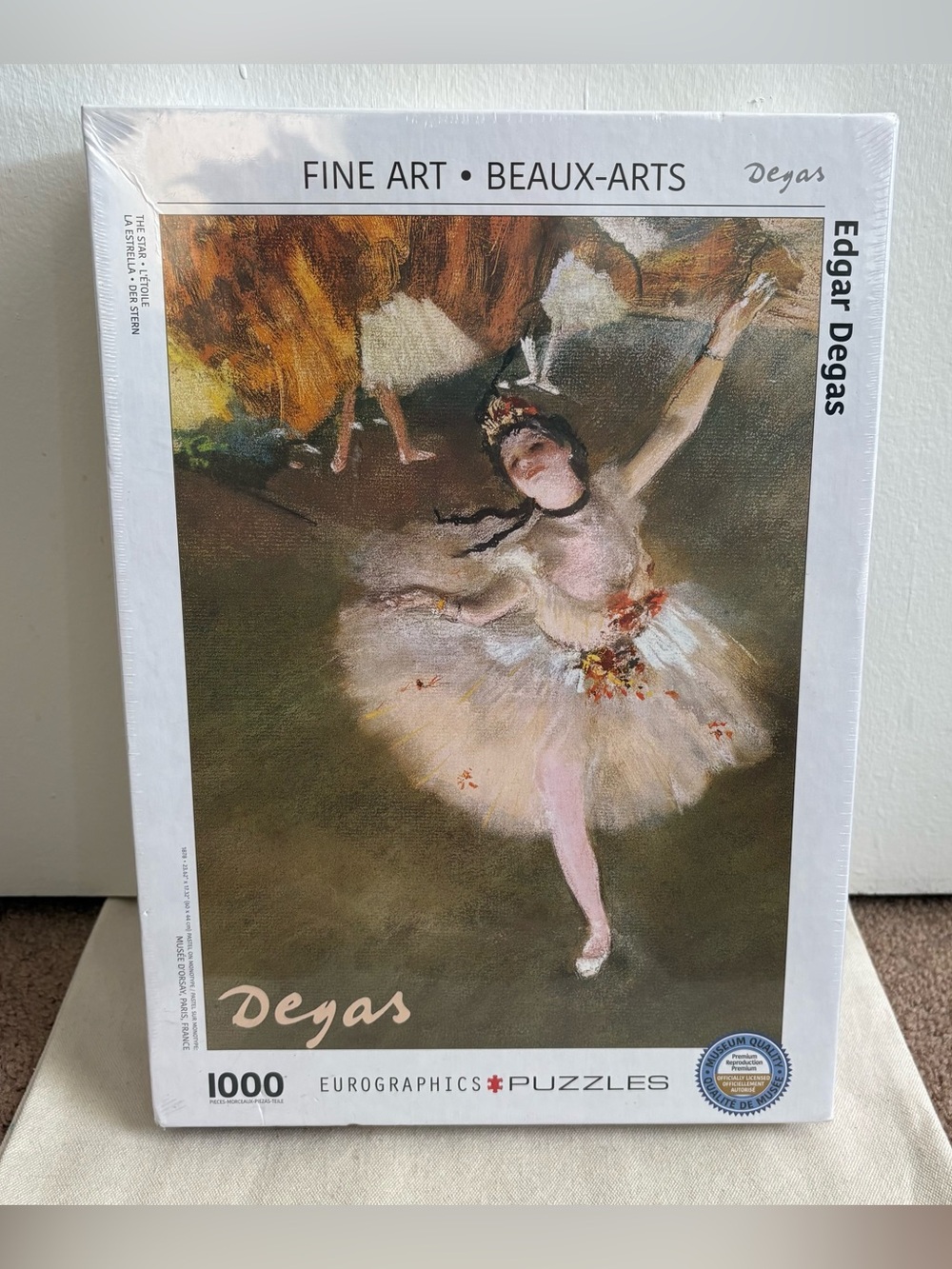 BNIB Eurographics Edgar Degas The Star Ballerina Fine Art 1000-Piece Puzzle